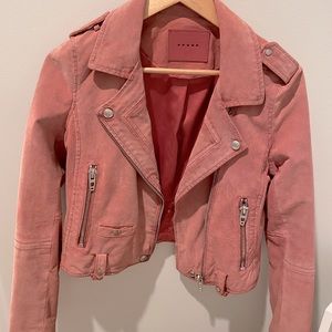 Blank NYC rose pink Moto jacket